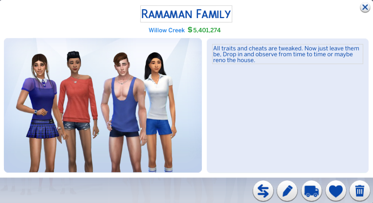 jargon- household in The Sims 4