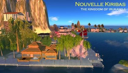 Exclusive mansions and high end builds were prestigious features of Nouvelle Kiribas (Second Life 2008)