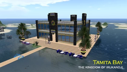 The new Tamita Surf Lifesaving Club building on Tamita Bay (SpotOn3D virtual world 2011)