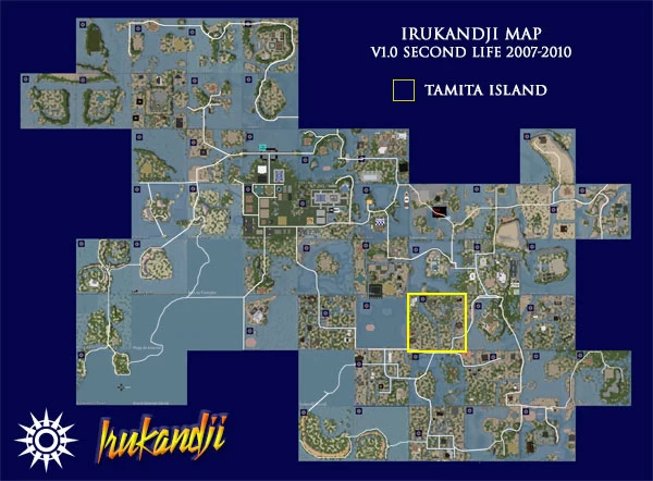 map of Irukandji showing Tamita Island's location.